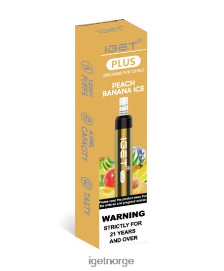 IGET Bar Vape Online pluss F0B4P836 fersken bananis