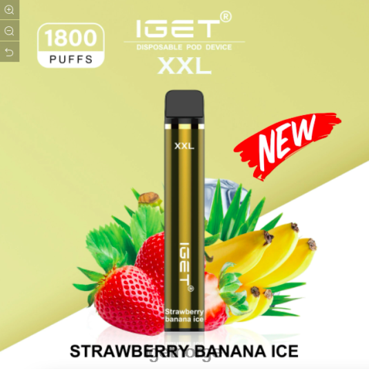 IGET Vape Sale xxl - 1800 drag F0B4P8603 jordbær bananis