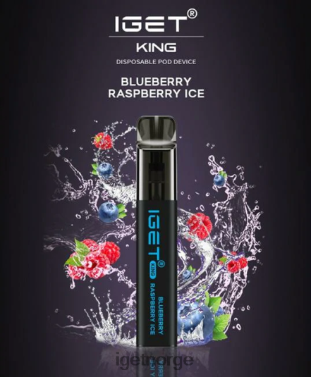 IGET Vape Sale konge - 2600 drag F0B4P8628 blåbær bringebær is