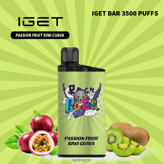 Discount IGET Vapes bar - 3500 drag F0B4P8615 pasjonsfrukt kiwi guava