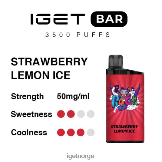 IGET Bar Sale bar 3500 puff F0B4P8293 jordbær sitronis