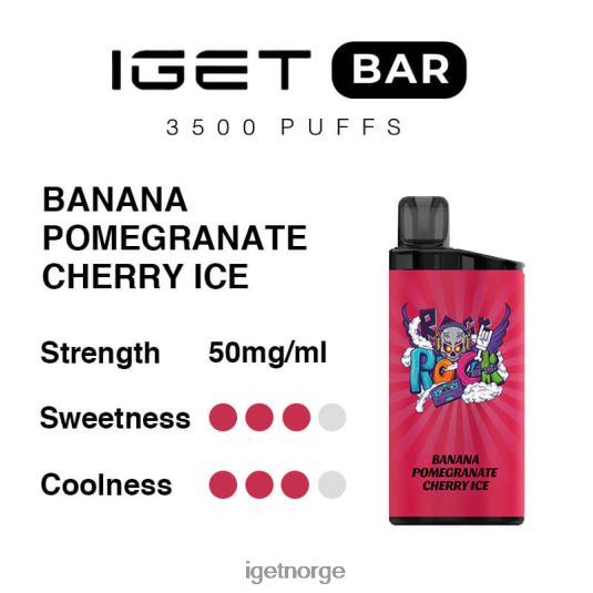 IGET Sale bar 3500 puff F0B4P8295 banan granateple kirsebæris