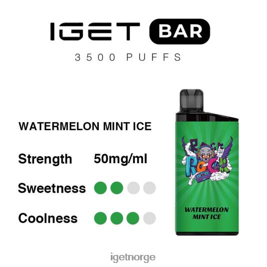 IGET Wholesale bar 3500 puff F0B4P8304 vannmelon mynte is