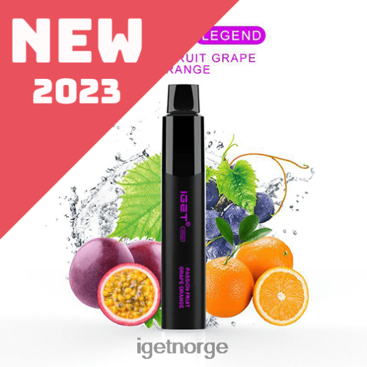 IGET Vape Online legend - 4000 drag F0B4P8648 pasjonsfrukt drue appelsin