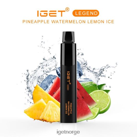 Discount IGET Vapes legend - 4000 drag F0B4P8662 ananas vannmelon sitronis
