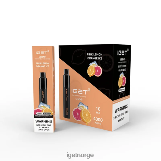 IGET Discount legend 4000 puff F0B4P8321 rosa sitronappelsinis