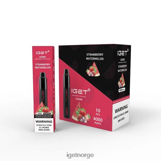 Discount IGET Vapes legend 4000 puff F0B4P8322 jordbær vannmelon