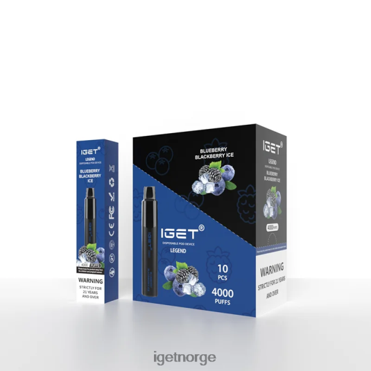 IGET Vape Online legend 4000 puff F0B4P8325 blåbær bjørnebæris