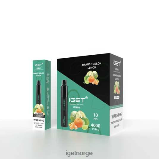 IGET Vape Online legend 4000 puff F0B4P8335 appelsin melon sitron