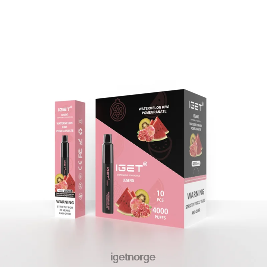 IGET Bar Vape Online legend 4000 puff F0B4P8336 vannmelon kiwi granateple
