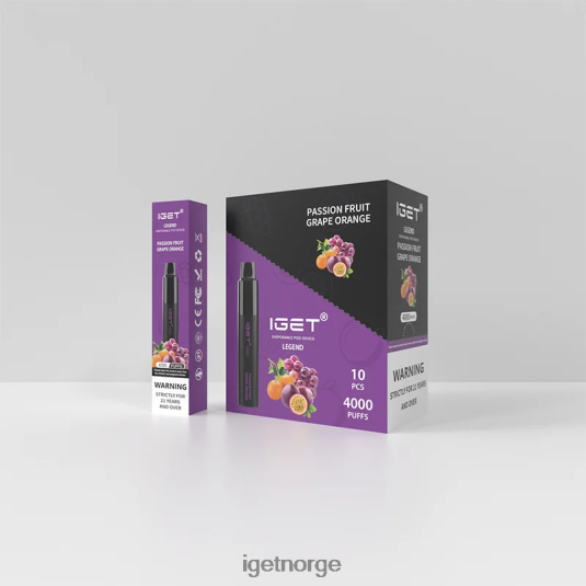 IGET Wholesale legend 4000 puff F0B4P8339 pasjonsfrukt drue appelsin