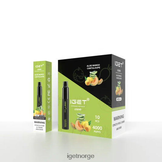 IGET Bar Vape Online legend 4000 puff F0B4P8346 aloe mango cantaloupe