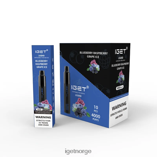 IGET Bar Sale legend 4000 puff F0B4P8348 blåbær bringebær drue is