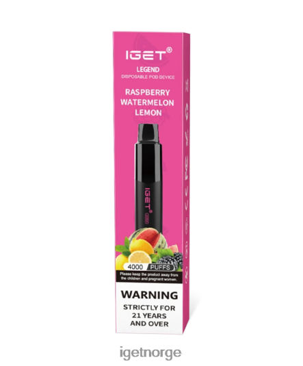 IGET Bar Vape Online legende F0B4P8194 bringebær vannmelon sitron