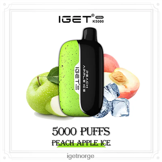 Discount IGET Vapes moon 5000 drag F0B4P8217 fersken eple is
