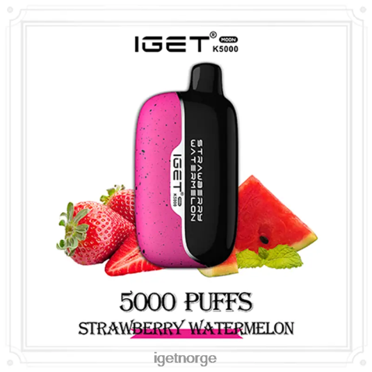 IGET Vape moon 5000 drag F0B4P8219 jordbær vannmelon