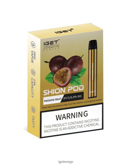 IGET Vape Online 3 x shion F0B4P822 pasjonsfrukt