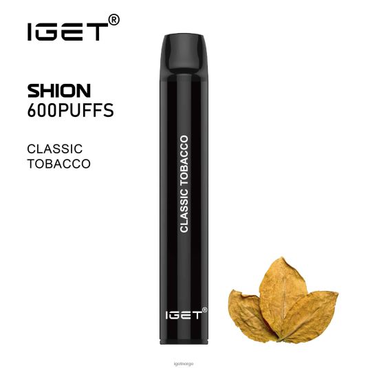 Discount IGET Vapes 3 x shion F0B4P89 klassisk tobakk
