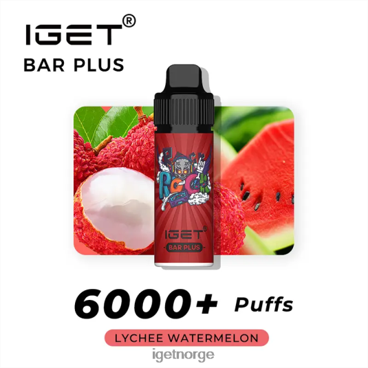 Discount IGET Vapes bar pluss - 6000 drag F0B4P8606 litchi vannmelon
