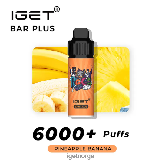 IGET Vape bar pluss 6000 drag F0B4P8239 ananas banan