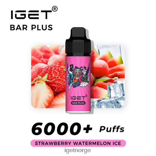 IGET Vape Sale bar pluss 6000 drag F0B4P8242 jordbær vannmelon is