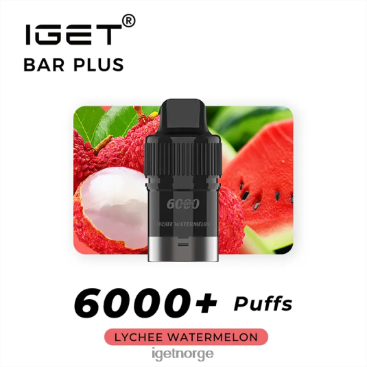 IGET Sale bar pluss pod 6000 puff F0B4P8255 litchi vannmelon