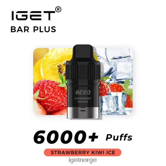 Discount IGET Vapes bar pluss pod 6000 puff F0B4P8257 jordbær kiwi is