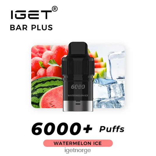IGET Vape Sale bar pluss pod 6000 puff F0B4P8272 vannmelon is